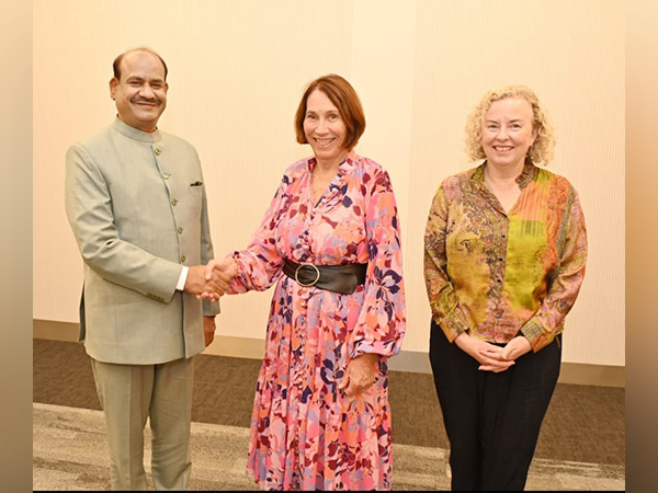 Lok Sabha Speaker Om Birla with President of the Australian Senate, Sue Lines in Canada.