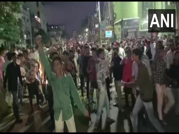 Visual of protest (Photo/ANI) 