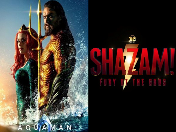 'Aquaman and the Lost Kingdom' and 'Shazam! sequel Fury of the Gods' posters (Image source: Instagram)