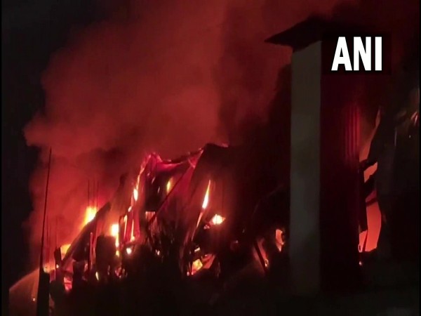Visual of fire at Noida's Sector 80 (File Photo/ANI)