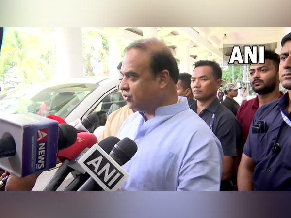 Assam Chief Minister Himanta Biswa Sarma speaking to reporters on Friday. 