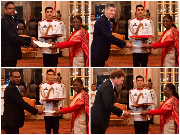 Envoys of four nations present credentials to President Droupadi Murmu