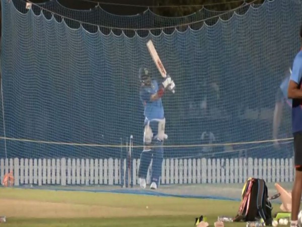 Virat Kohli practicing in nets. (Photo- ANI)
