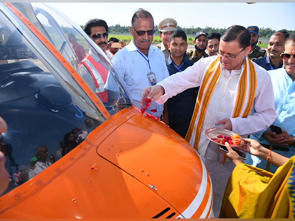 CM Pushkar Singh Dhami inaugrating heli service (Photo credit: CMO)