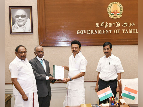 Justice Arumugasamy and CM MK Stalin
