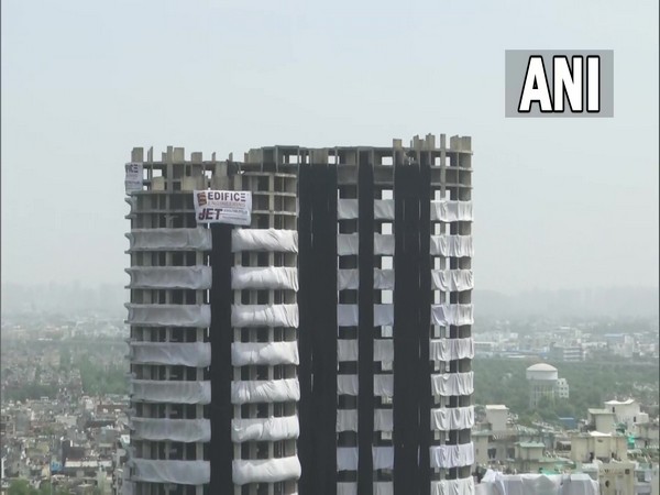 Visual of Noida's twin towers ahead of demolition