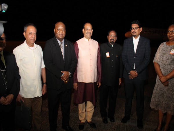 Lok Sabha Speaker Om Birla arrives in Suriname (Image Credit: Twitter)