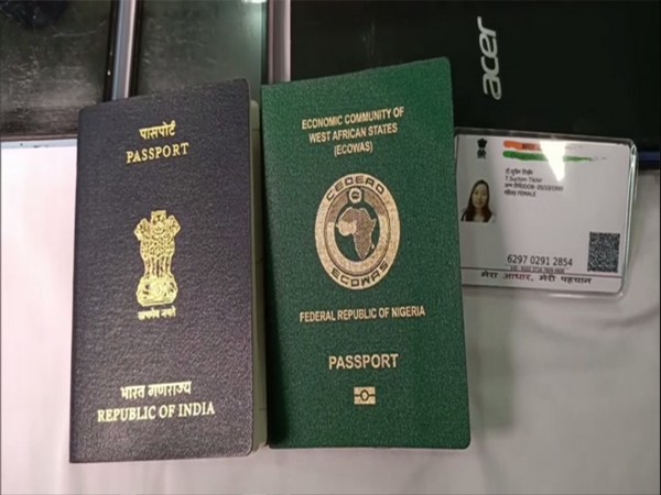 Passports recovered from the arrested Nigerian couple (Photo/ANI)