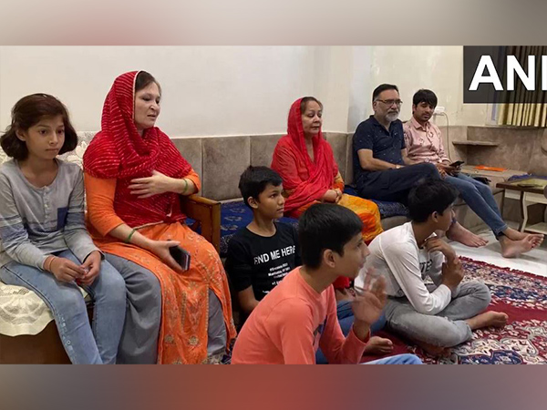Cricketer Avesh Khan's family engrossed in India Vs Pakistan Match (Photo/ANI)