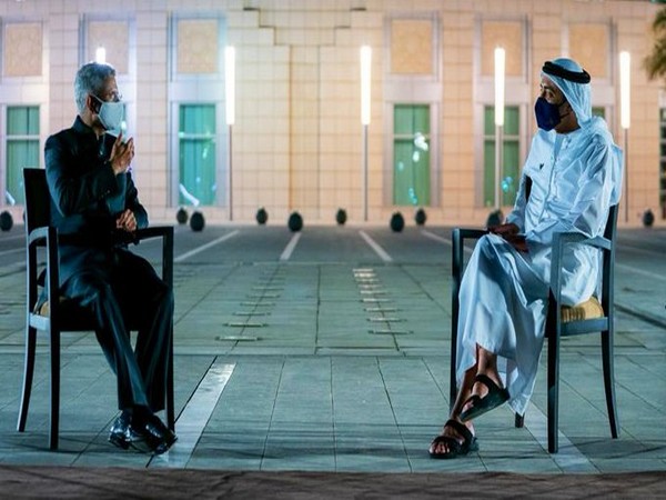 EAM Dr S Jaishankar with UAE Foreign Minister Sheikh Abdullah bin Zayed Al Nahyan.