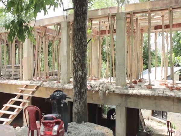 Visual from the construction site in Verinag area of the Anantnag district (Photo/ANI)