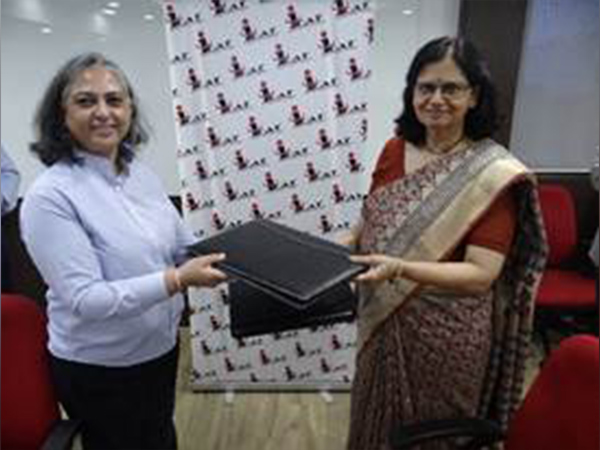 Pamela Tikku, Officiating Director, ICAT, and Nupur Prakash, Vice-Chancellor, NCU, signed MoU. 