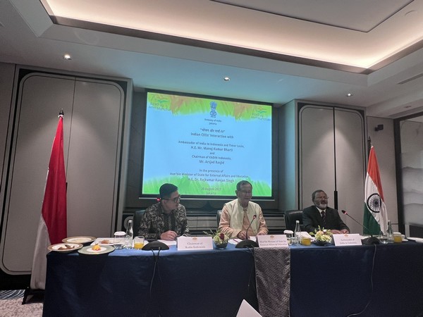 Minister of State for External Affairs (MoS) Dr. Rajkumar Ranjan Singh holding meeting in Indonesia