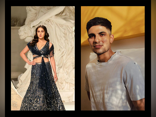 Sara Ali Khan and cricketer Shubhman Gill (Image source: Twitter)