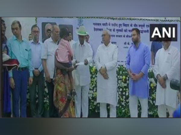 Telangana CM KCR provides financial aid to families of Galwan soldiers (Photo/ANI)