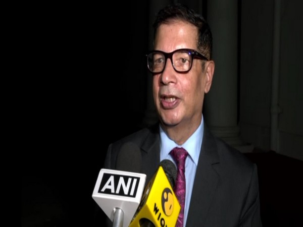Nepal's ambassador to India Shankar Prasad Sharma speaking to reporters on Wednesday.