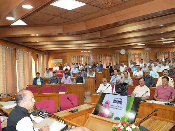 Himachal Pradesh CM Jai Ram Thakur presiding over a meeting