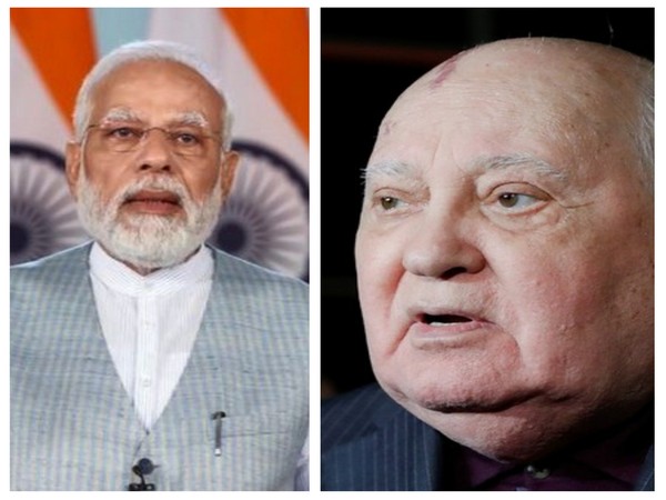 PM Modi (Left) and Former Soviet leader Mikhail Gorbachev (Right)