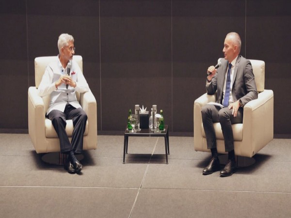 External Affairs Minister S Jaishankar speaking in event at Anwar Gargash Diplomatic Academy (AGDA) in Abu Dhabi. (Image Credit: Twitter/@DrSJaishankar)