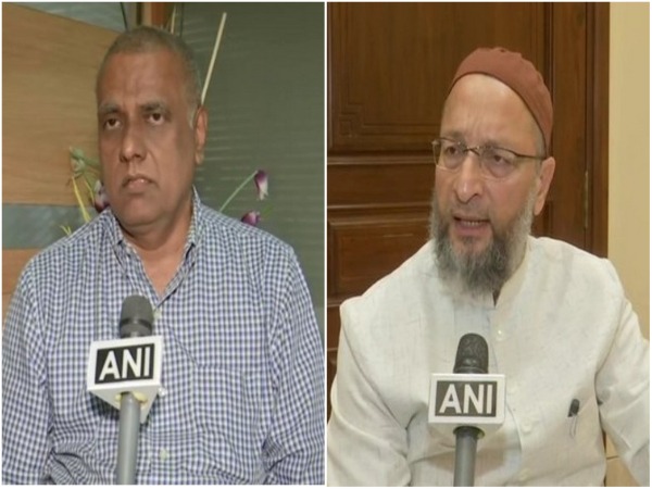 Telangana BJP leader NV Subhash (left AIMIM chief Asaduddin Owaisi (right) (File Photo)