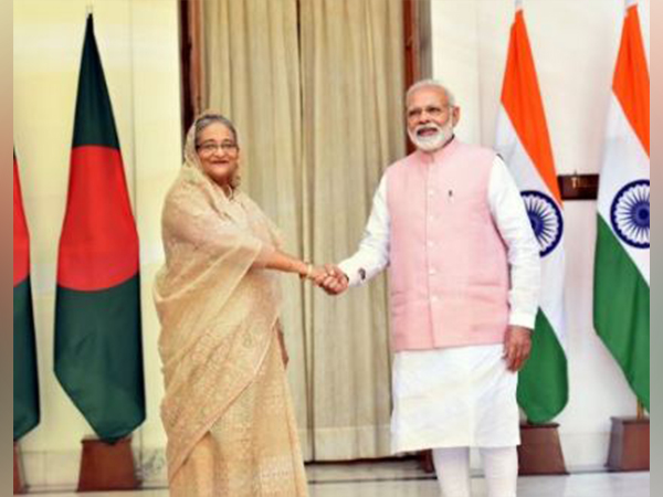 Prime Minister of Bangladesh Shiekh Hasina with Prime Minister Narendra Modi (Photo Credit: Indian Embassy in Bangladesh Twitter)