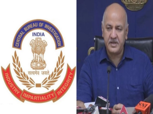CBI logo (left) and Delhi Deputy Chief Minister Manish Sisodia (right)