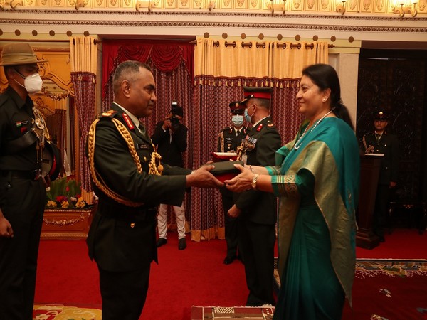 Indian Army chief General Manoj Pande was conferred the title of Honorary General of the Nepali Army by Bidya Devi Bhandari, President of Nepal