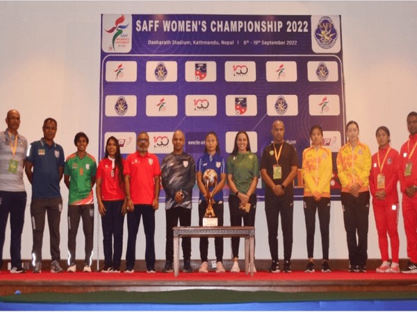 Coaches pose together ahead of SAFF Women's Championship. (Photo- AIFF)