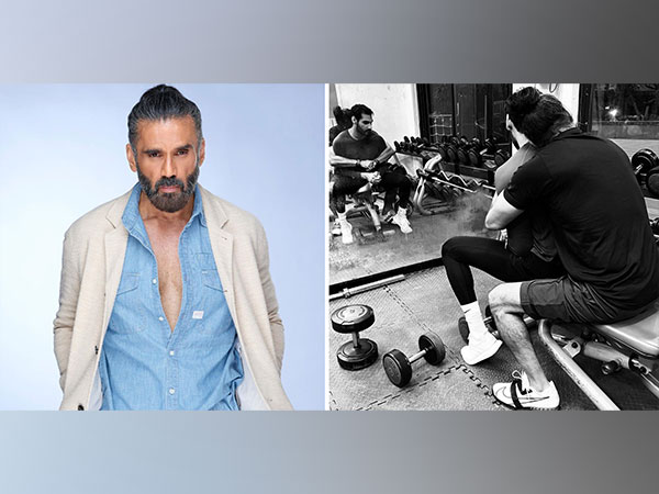 Suniel Shetty with Ahan