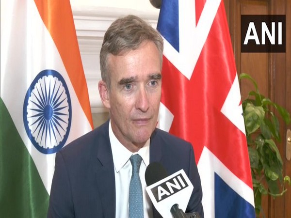 British High Commissioner to India Alex Ellis speaking with ANI on Tuesday.