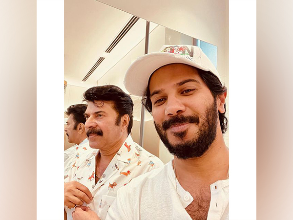 Dulquer Salmaan with Mammootty (Image source: Instagram)