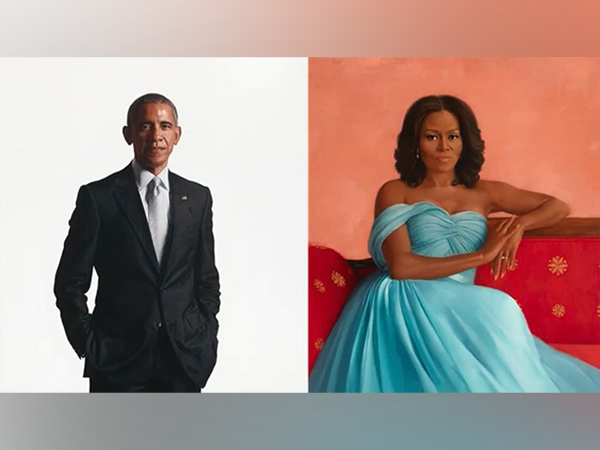 Official White House portraits of Barack Obama and Michelle Obama