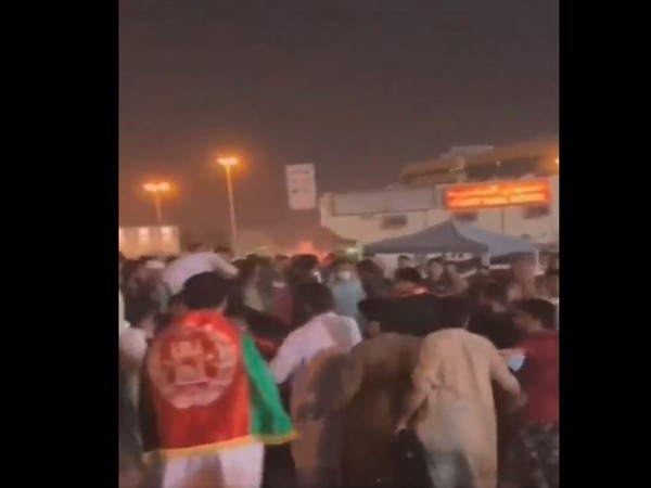 Screengrab of the purported video of clashes between fans of Afghanistan and Pakistan in Sharjah (Photo:Twitter)