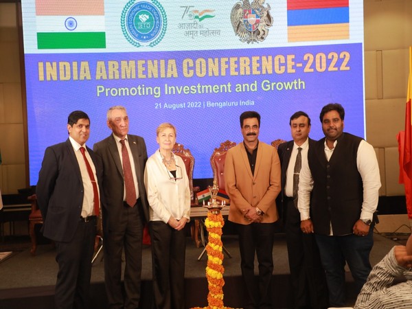 President of IETO Dr Asif Iqbal along with Trade Commissoner Yateesh Venkatesh and Ambassador of Armenia, Youri Babakhanian