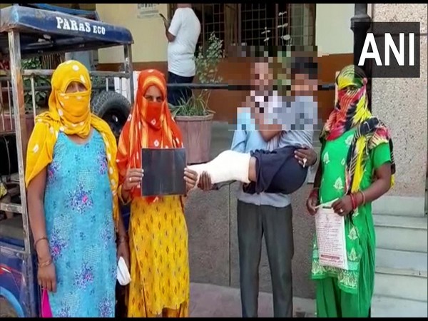 The child who was thrashed by intercollege principal in UP's Shamli (Photo/ANI)