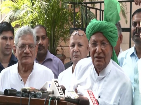 CPI(M) General Secretary Sitaram Yechury and former Haryana CM Om Prakash Chautala (Photo/ANI)