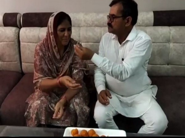 Neeraj Chopra's parents (Saroj and Satish Chopra) (Photo/ANI)