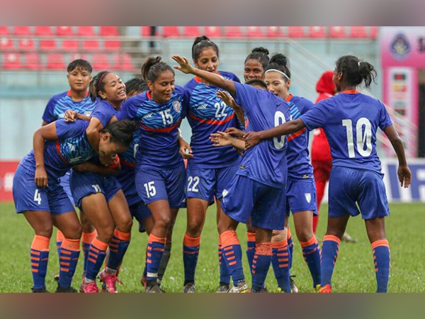 Indian team celebrating the win. (Photo- AIFF)