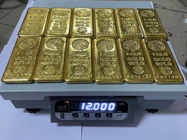 The gold seized at the Mumbai Airport.