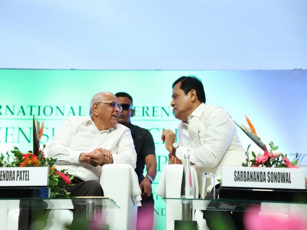 Gujarat CM Bhupendra Patel and Union Minister  Sarbananda Sonowal (Photo/ANI)