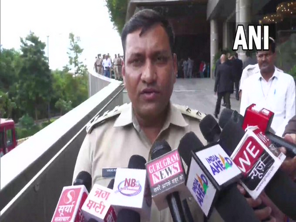 Vikas Kaushik, ACP, DLF speaking to media on Tuesday.