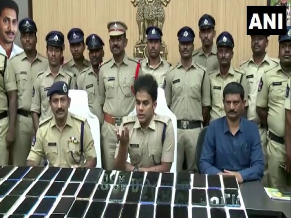 Chittoor police seized 300 phones from the arrested (Photo/ANI)
