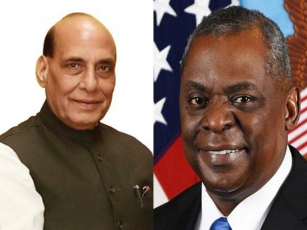 Defence Minister Rajnath Singh and US Secretary of Defence, Lloyd Austin.