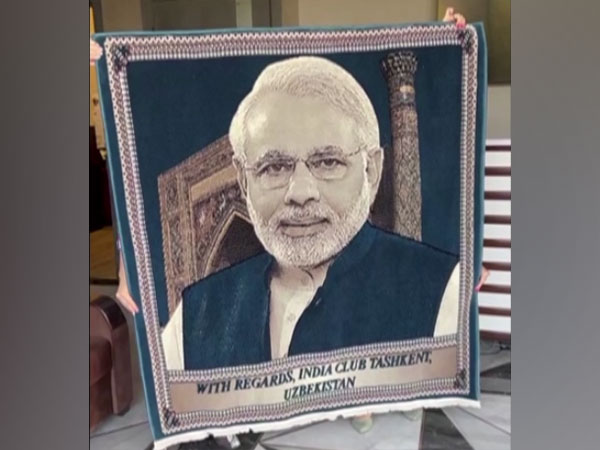 India Club, a group of the Indian community in Tashkent sends gift to PM Modi (Photo/ANI)