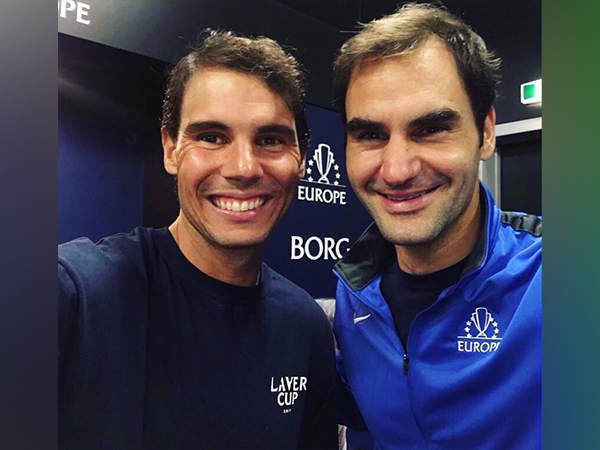 Roger Federer and Rafael Nadal. (Photo- Rafael Nadal Twitter)