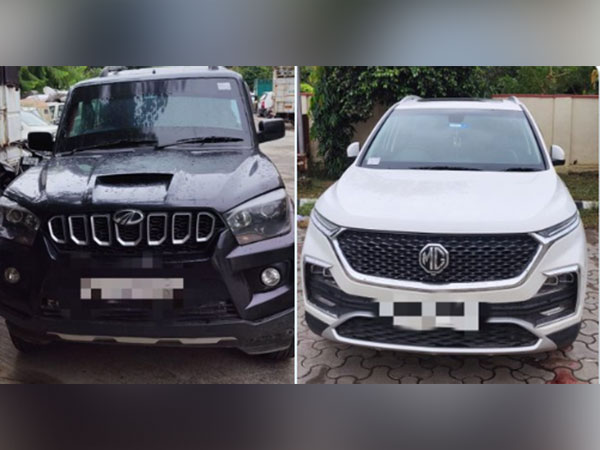 Cars recovered from arrested member of Neeraj Bawania gang (Photo/ANI)