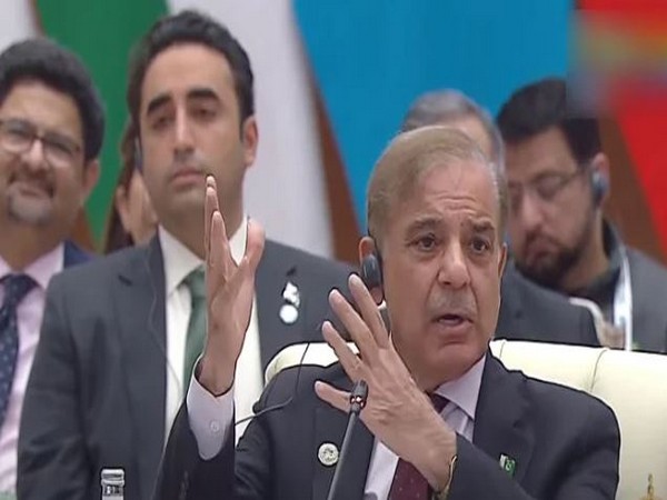 Pakistan Prime Minister Shehbaz Sharif at the SCO Summit in Samarkand. (Photo Credit - PTV/YouTube)