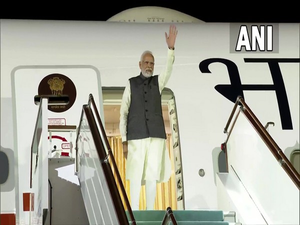 Prime Minister Narendra Modi departs for India (Photo/ANI)