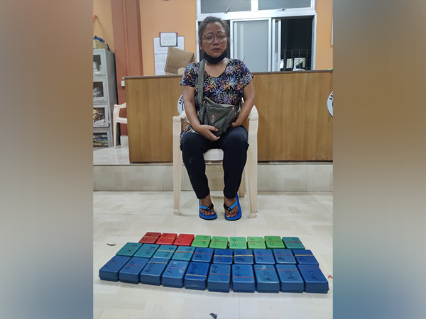 Woman arrested for carrying drugs worth crores in Mizoram (Photo/ANI)