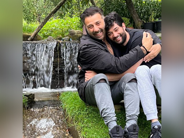 Sunny Deol with his son (Image Source: Instagram)